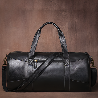 Sebastian Leather Structured Duffel Bag | Pebbled Duffel Bag