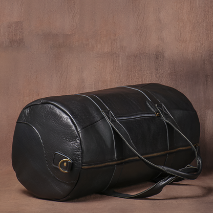 Sebastian Leather Structured Duffel Bag | Pebbled Duffel Bag