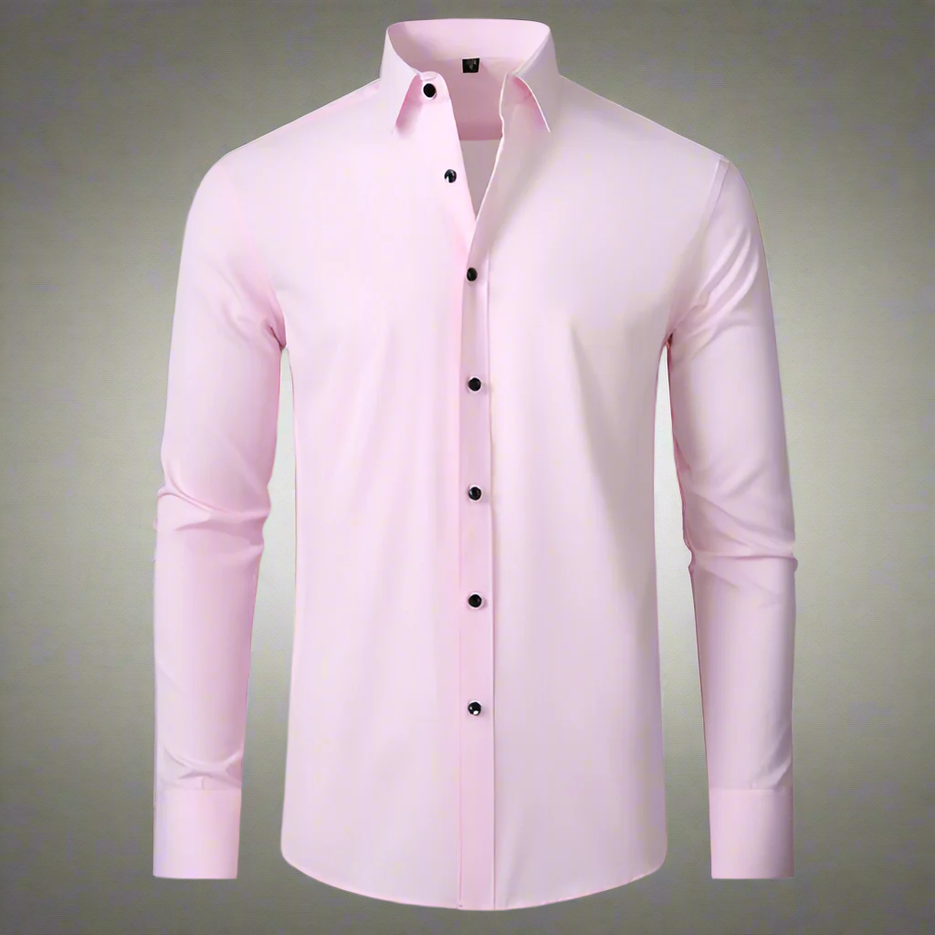 Herreskjorte - Slim Fit - Lange Ermer - Klassisk Krage - Elegant for Formelle Anledninger