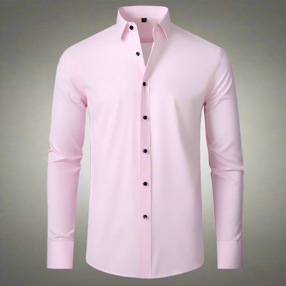 Herreskjorte - Slim Fit - Lange Ermer - Klassisk Krage - Elegant for Formelle Anledninger