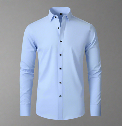 Herreskjorte - Slim Fit - Lange Ermer - Klassisk Krage - Elegant for Formelle Anledninger