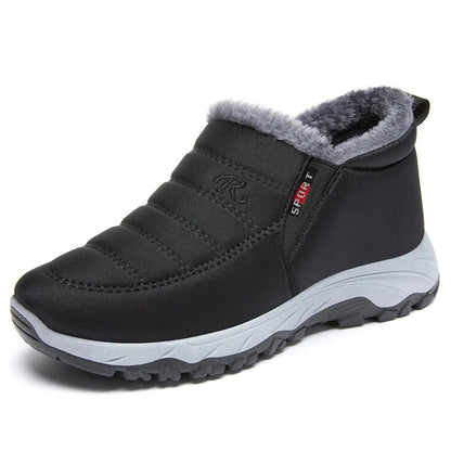 Women's Boots – Waterproof Quilted Slip-On – Lined with Faux Fur – Ankle Height