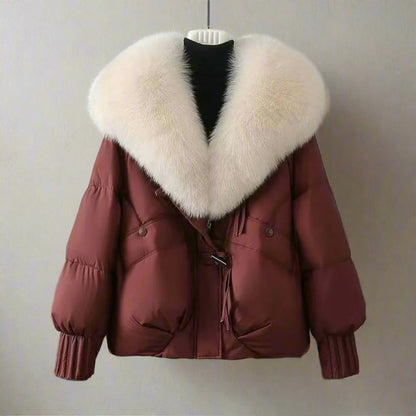 Giulia Relaxed Fit Puffer Jacket | Fur Collar Puffer Jacket