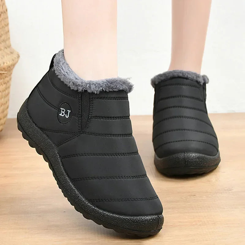 Ankle boots – water-repellent quilted – slip-on – warm lined interior