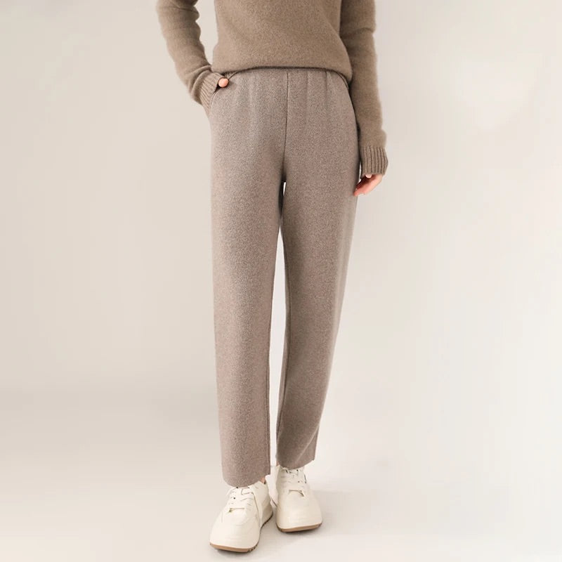 Emma Relaxed Fit Pants | Ankle-Length, Elastic Waist Pants