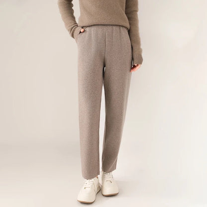 Emma Relaxed Fit Pants | Ankle-Length, Elastic Waist Pants