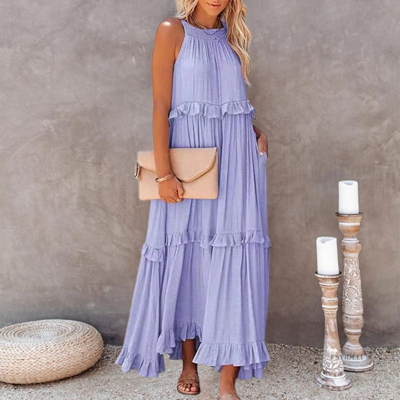 Emmy - Elegant Sleeveless Maxi Dress with Ruffles