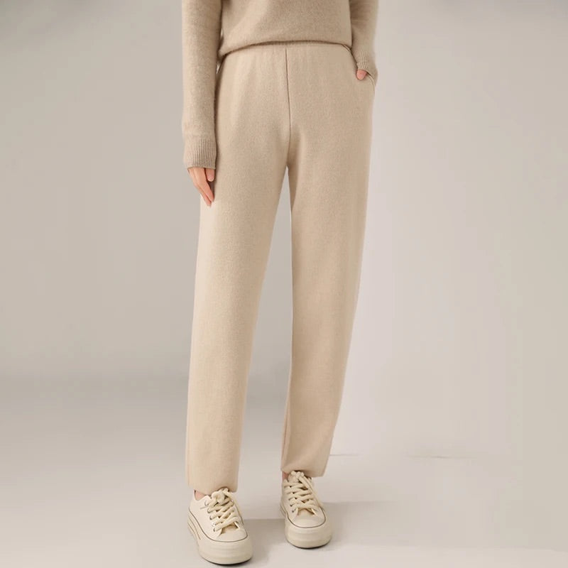Emma Relaxed Fit Pants | Ankle-Length, Elastic Waist Pants