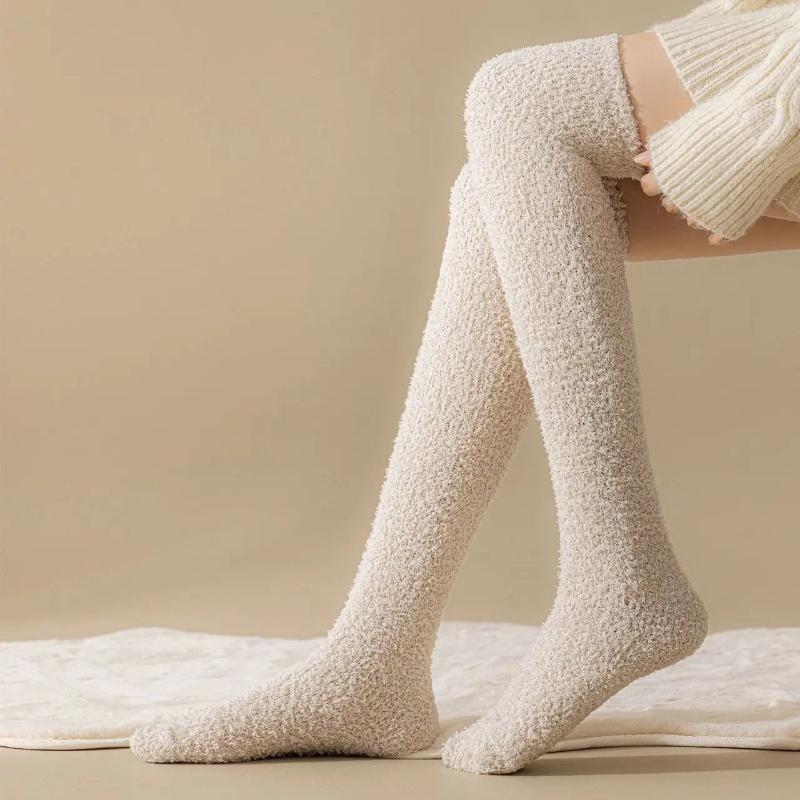 Giorgia Fleece Form-Fitting Knee-High Socks | Loungewear Socks