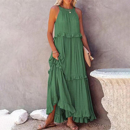 Emmy - Elegant Sleeveless Maxi Dress with Ruffles