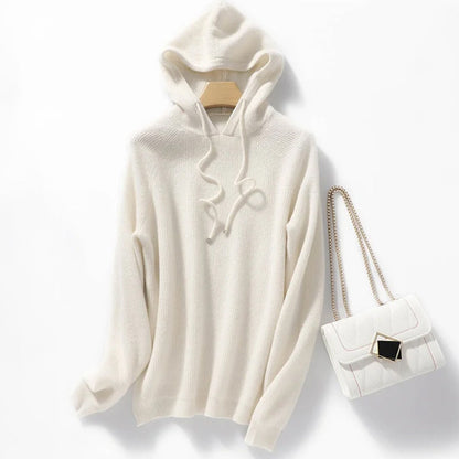 Silvia Relaxed Fit Hoodie | Ribbed Drawstring Hoodie