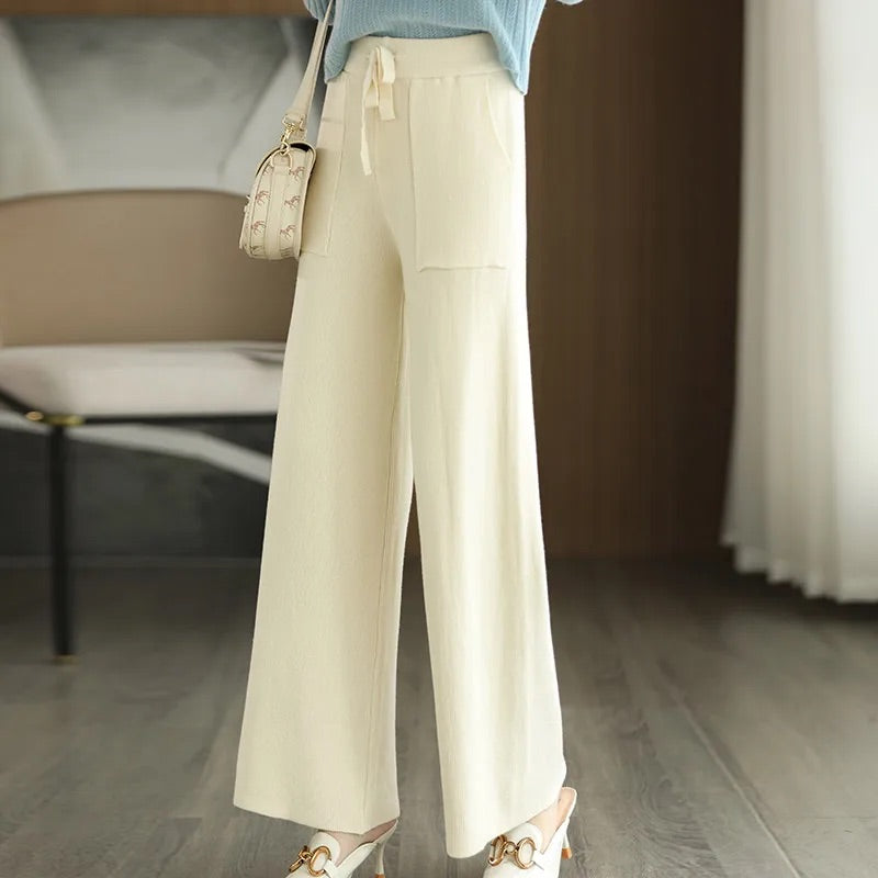 Aurora Wide Leg Pants | Full-Length, Patch Pockets Wide Leg Pants