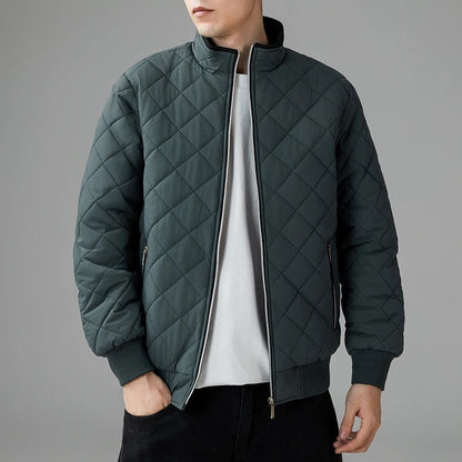 Lucas Relaxed Fit Quilted Jacket | Stand-Up Collar Jacket