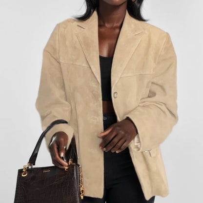Ilaria Relaxed Fit Blazer Jacket | Pocketed Blazer Jacket