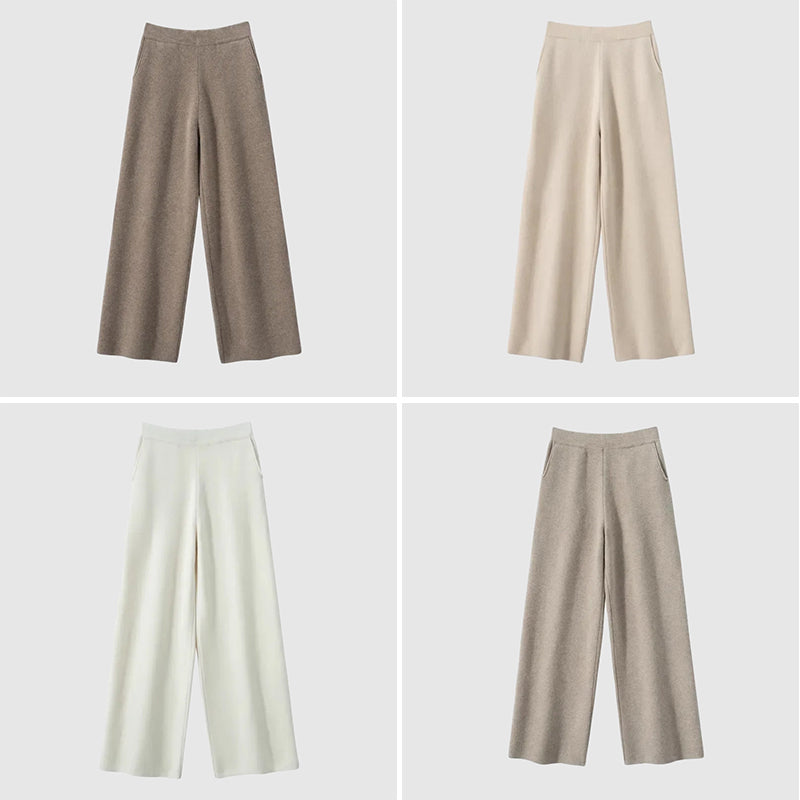 Eleonora Relaxed Wide-Leg Pants | Elastic Waist Wide-Leg Pants