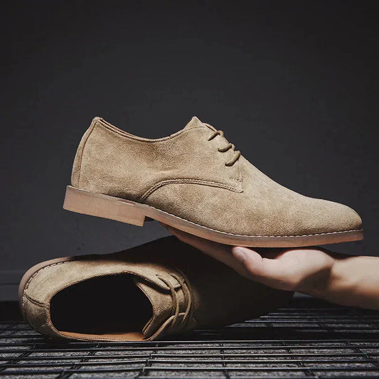 Men's Dress Shoes – Streamlined Fit – Luxurious Fabric – Front Lacing