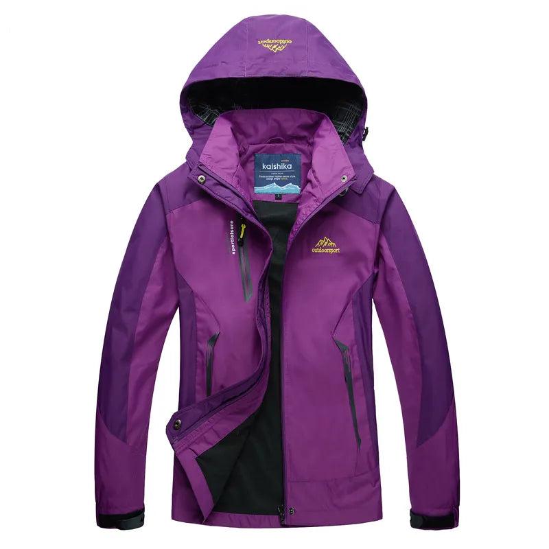 Women's Rain Jacket – Waterproof – Medium Fit – Hood – Zipper Pockets