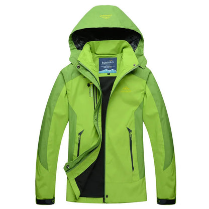 Women's Rain Jacket – Waterproof – Medium Fit – Hood – Zipper Pockets