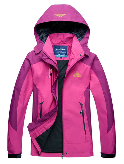 Women's Rain Jacket – Waterproof – Medium Fit – Hood – Zipper Pockets