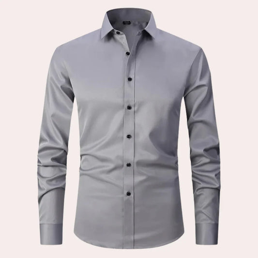 Men's Shirt – Slim Fit – Breathable Natural Fiber – Stretch – Classic Collar