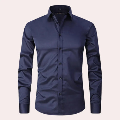 Men's Shirt – Slim Fit – Breathable Natural Fiber – Stretch – Classic Collar
