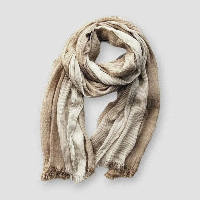 Veronica Long Scarf | Striped Fringe Scarf