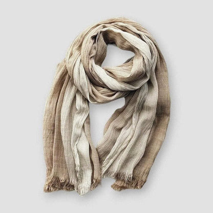 Veronica Long Scarf | Striped Fringe Scarf