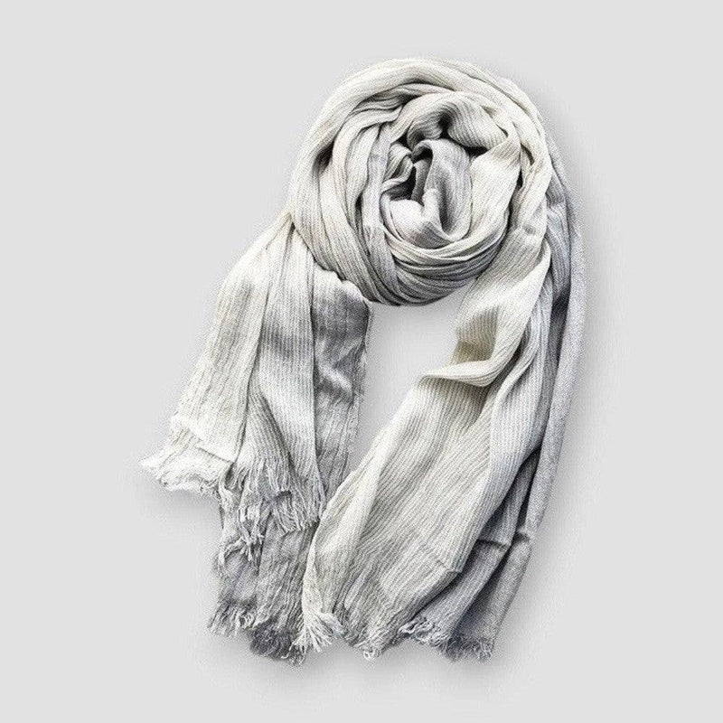 Veronica Long Scarf | Striped Fringe Scarf
