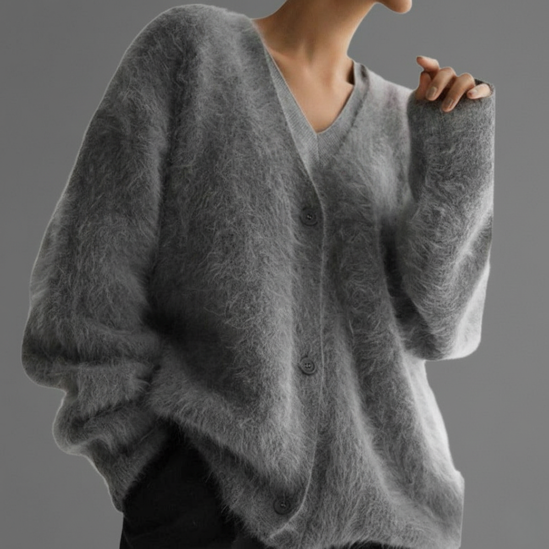 Chiara Relaxed Fit Knitted Cardigan | Cropped Knitted Cardigan