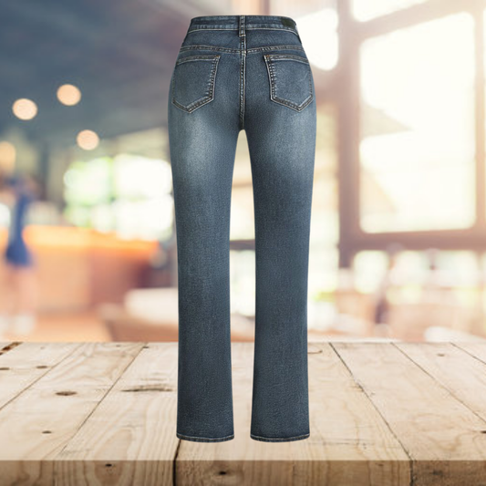 Women's Jeans - High Waist - Straight Fit - Comfortable Denim