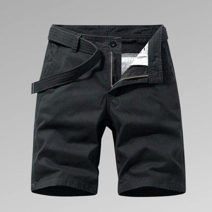 Men's Shorts – Relaxed Fit – Breathable Fabric – Multiple Pockets – With Belt