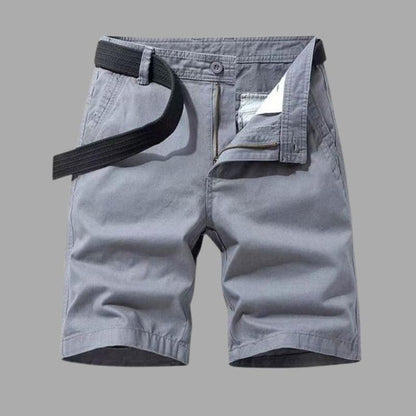 Men's Shorts – Relaxed Fit – Breathable Fabric – Multiple Pockets – With Belt