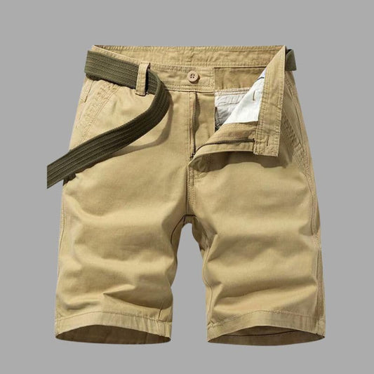 Men's Shorts – Relaxed Fit – Breathable Fabric – Multiple Pockets – With Belt