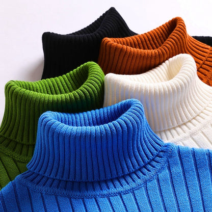 Women's Turtleneck Sweater - Ribbed Knit - Comfortable and Elegant Fit