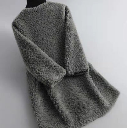 Maria Wool Oversized Coat | Open Front, Patch Pockets Coat