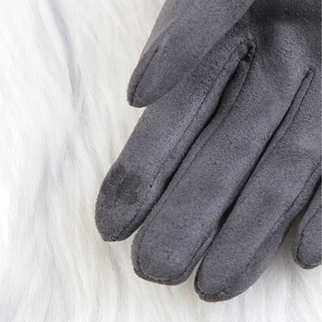 Alessia Snug Fit Gloves | Fur Cuffs Wrist-Length Gloves