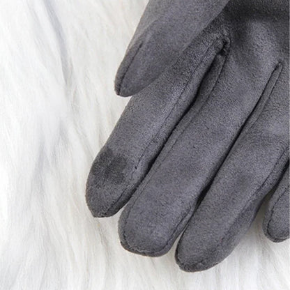 Alessia Snug Fit Gloves | Fur Cuffs Wrist-Length Gloves