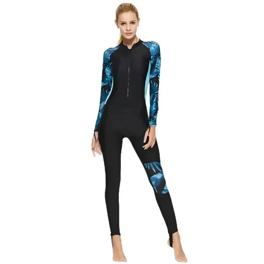 Women's Swimsuit Full Coverage – UPF 50+ – Long Sleeve – Front Zipper – Breathable Fit