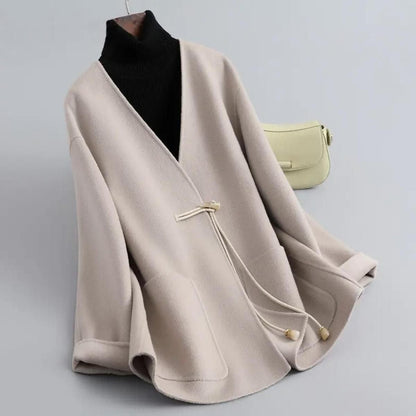 Bianca Draped Cape Coat | Toggle Closure Cape Coat