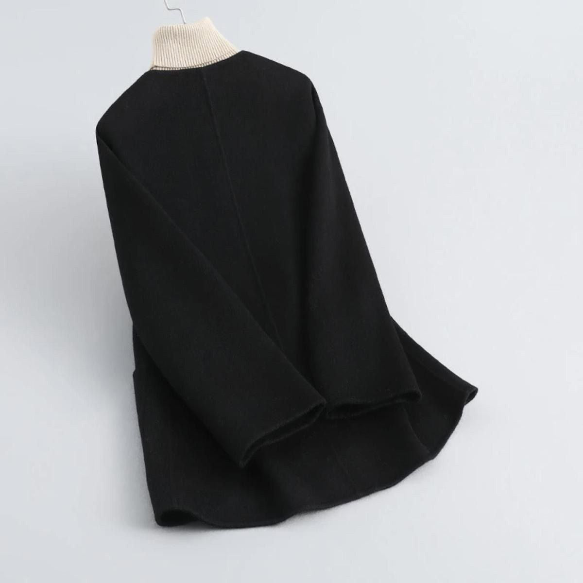 Bianca Draped Cape Coat | Toggle Closure Cape Coat
