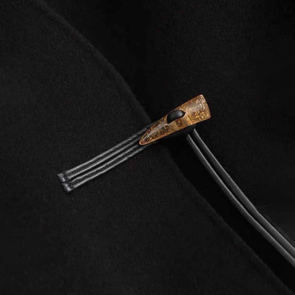 Bianca Draped Cape Coat | Toggle Closure Cape Coat