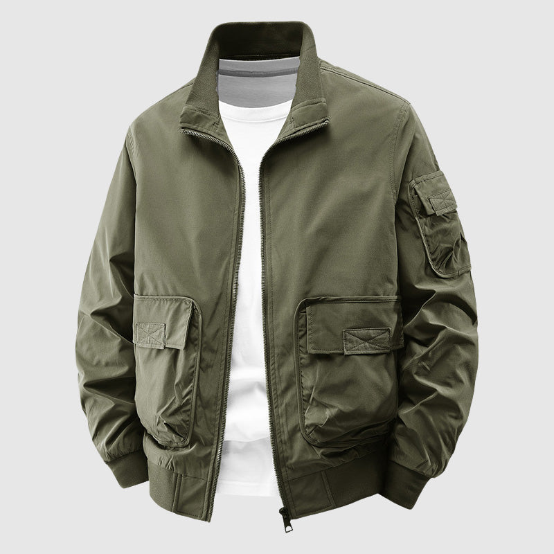 Luca Relaxed Fit Utility Jacket | Cargo Pockets Utility Jacket