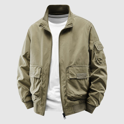 Luca Relaxed Fit Utility Jacket | Cargo Pockets Utility Jacket