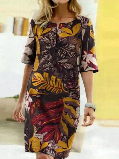 Fanny - Designerkjole med halvermet erme