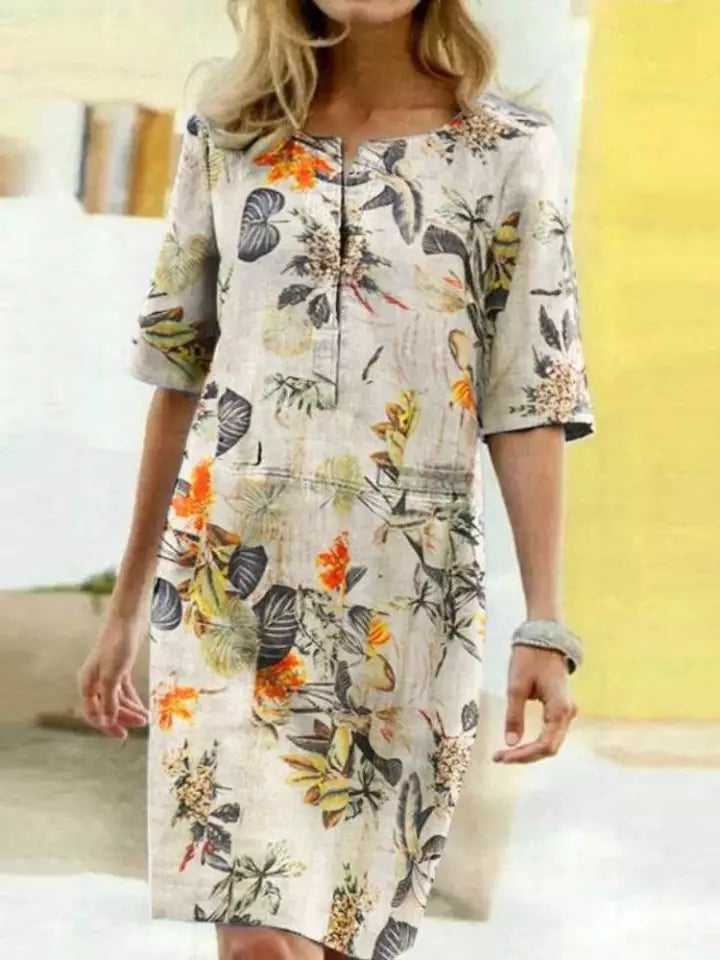 Fanny - Designer Dress with Half Sleeves