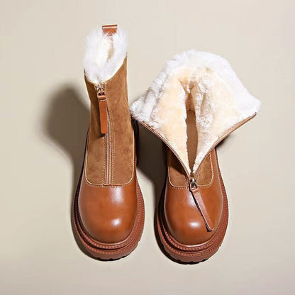 Isabella Ankle Boots | Lug Sole, Fur Trim Ankle Boots