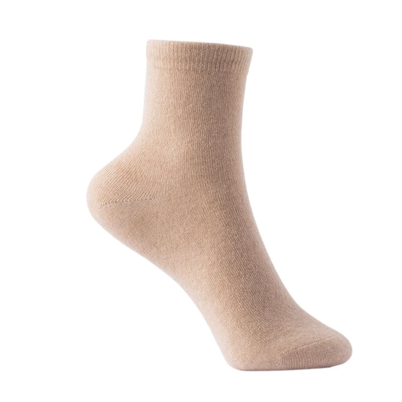 Silvia Form-Fitting Ankle Socks | Ribbed Cuff, Solid Ankle Socks