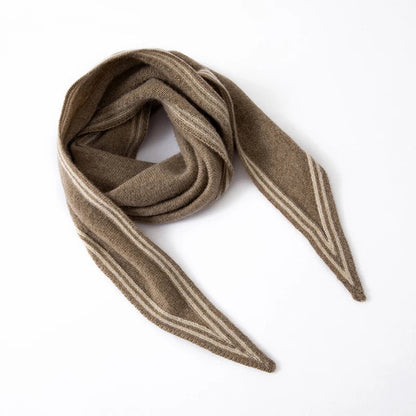 Angela Wrap Scarf | Contrast Trim, Striped Scarf