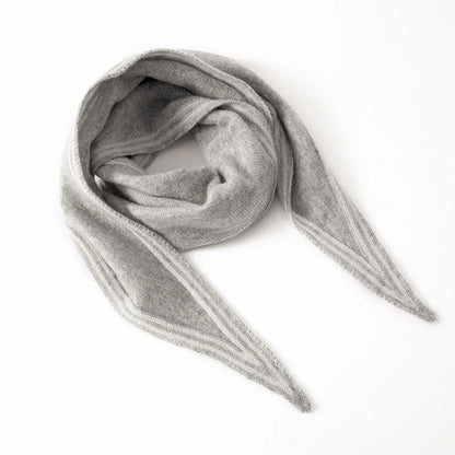 Angela Wrap Scarf | Contrast Trim, Striped Scarf
