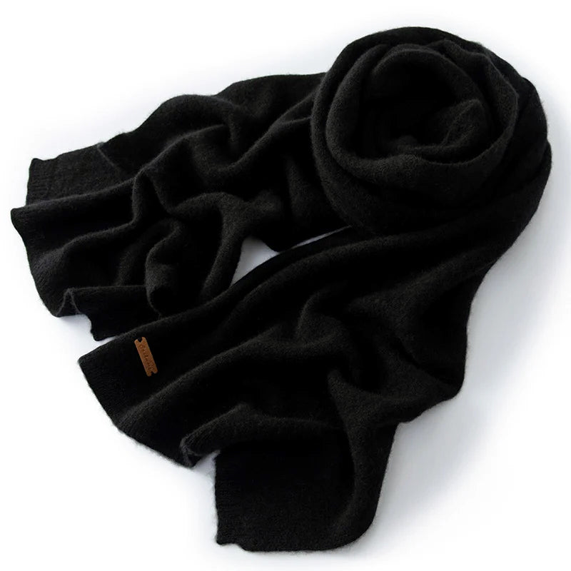 Bianca Rectangular Scarf | Wool Ribbed Scarf